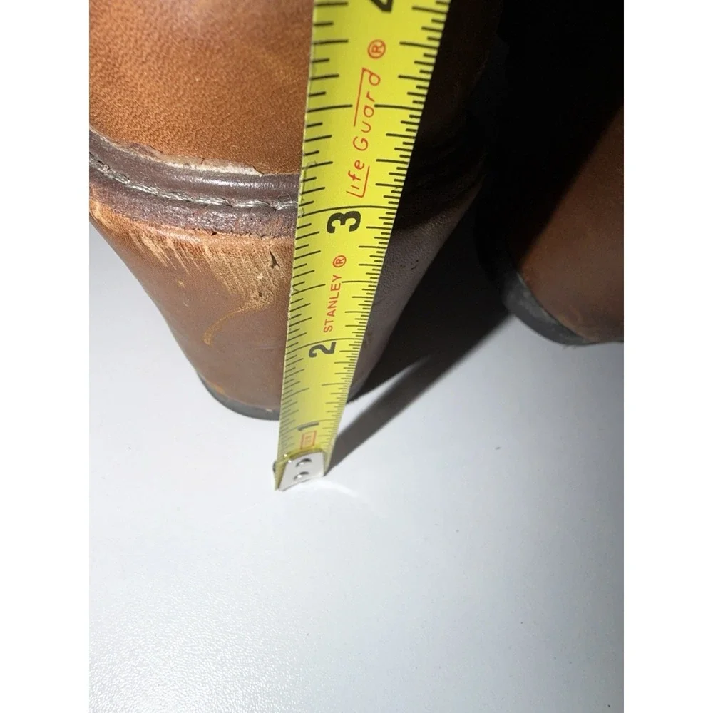 Women's 9.5 Sorel Cool Canvas Boots Brown Leather Knee High Wedge Side Zip Tall